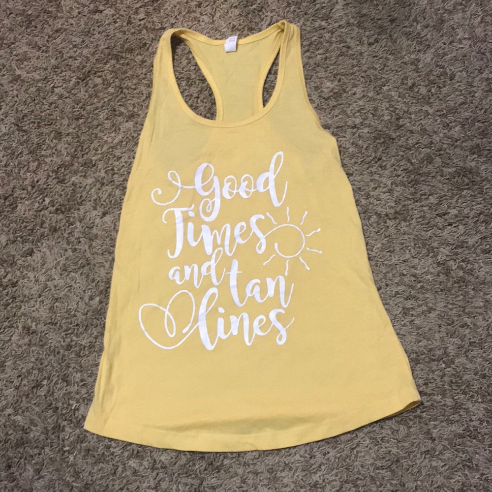 “Good times and tan lines” tank